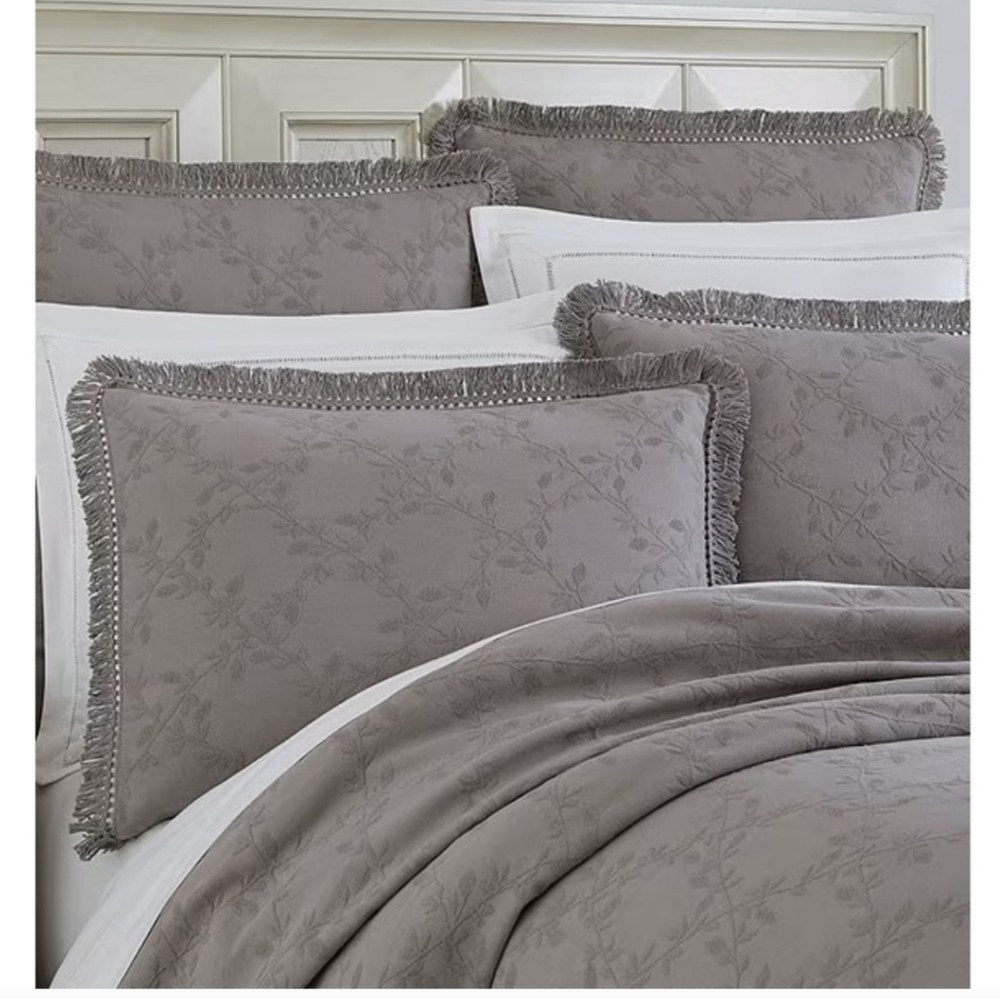 Southern Living Rosewood Matelasse Fringed Coverlet Mini Set